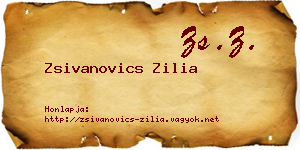 Zsivanovics Zilia névjegykártya